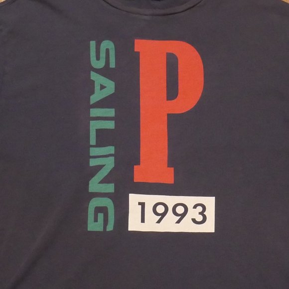 🚫SOLD🚫 Polo Ralph Lauren P Sailing Polo 1993 T-Shirt Classic Fit Size XL - Picture 2 of 6